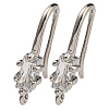 Brass Pave Clear Cubic Zirconia Earring Hooks KK-R149-20P-1