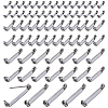 80Pcs Stainless Steel Brooch Base Settings STAS-FH0002-43-1