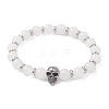 Natural Malaysia Jade Stretch Bracelets BJEW-JB12184-02-2