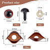 Half Round Plastic Craft Safety Eyes & Eyelid Sets DOLL-WH0002-12B-5