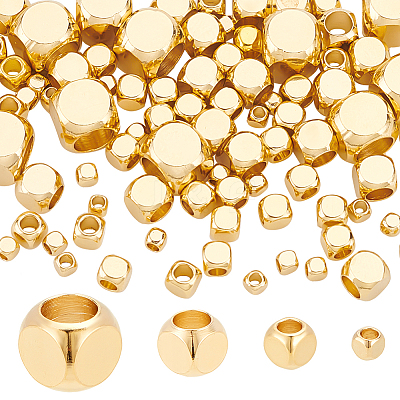 120Pcs 4 Sizes Brass Beads KK-PH0006-51-1