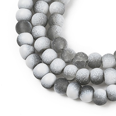 Frosted Crackle Glass Beads X1-GLAA-U001-4mm-M06-1