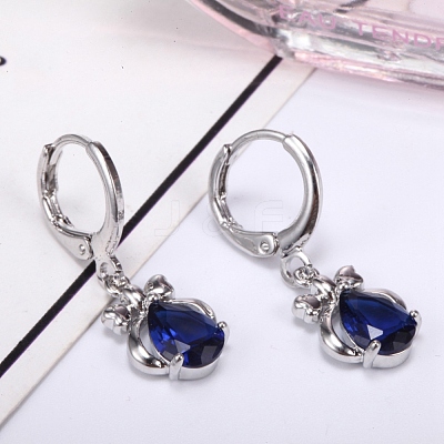 Platinum Tone Stainless Steel Dangle Earrings EJEW-EE0002-04B-1