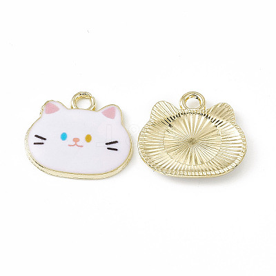 Painted Alloy Pendants PALLOY-P288-02G-07-1