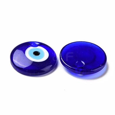 Handmade Lampwork Evil Eye Pendants LAMP-E106-02F-1