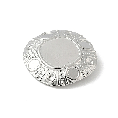 304 Stainless Steel Pendant Cabochon Settings STAS-D376-12P-1