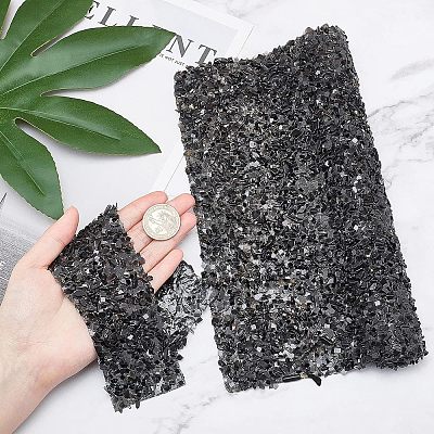 Glitter Resin Hotfix Rhinestone(Hot Melt Adhesive On The Back) AJEW-WH0120-60C-1