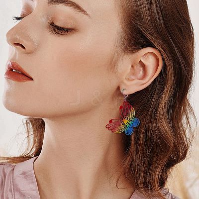DIY Filigree Dangle Earring Making Kit DIY-SZ0008-57-1
