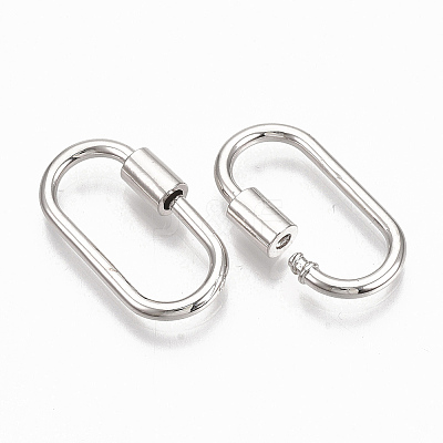 Brass Screw Carabiner Lock Charms X-KK-T047-07P-1