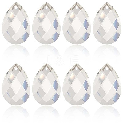 10Pcs Transparent Glass Pendants GLAA-SP0001-45A-1