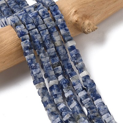 Natural Blue Spot Jasper Beads Strands G-A280-C06-01-1