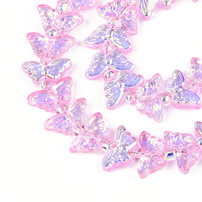 Transparency Electroplate Glass Beads Strands GLAA-T023-39A-04-1
