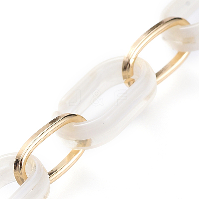 Handmade Acrylic & Aluminium Cable Chains AJEW-JB00560-05-1