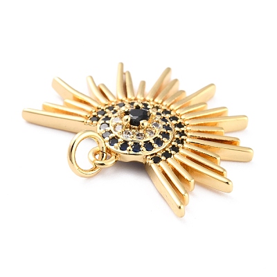 Brass Cubic Zirconia Pendants X-KK-J276-11G-1