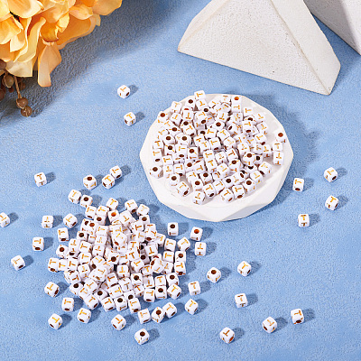 Opaque Acrylic Beads MACR-TAG0001-07T-1