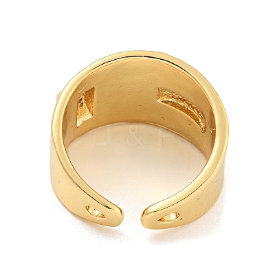 Cubic Zirconia Open Cuff Ring RJEW-L121-030G-1
