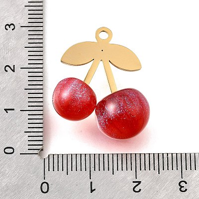 304 Stainless Steel Acrylic Pendants X1-STAS-E549-01G-02-1