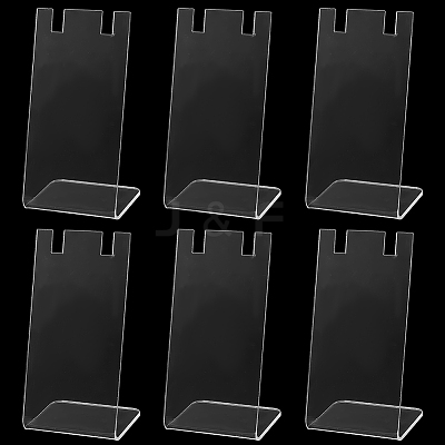 10Pcs L Shaped Acrylic Single Necklace Display Stands NDIS-SC0001-02A-1