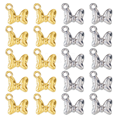 20Pcs 2 Colors 304 Stainless Steel Charms STAS-HS0001-88-1