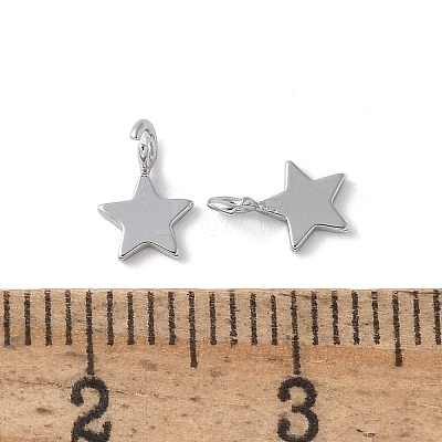925 Sterling Silver Star Charms STER-M099-04P-1