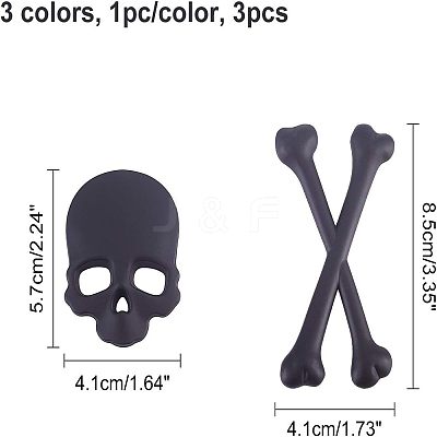 Zinc Alloy Car Stickers DIY-FH0001-005-1