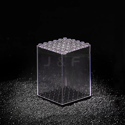 Transparent Plastic Minifigures Display Case ODIS-WH0043-25-1