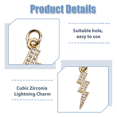 12Pcs 2 Colors Brass Micro Pave Cubic Zirconia Pendants ZIRC-HS0001-22-1