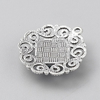 Tibetan Style Alloy Pave Synthetic Turquoise Pendants PALLOY-CJC0025-01AS-F-1