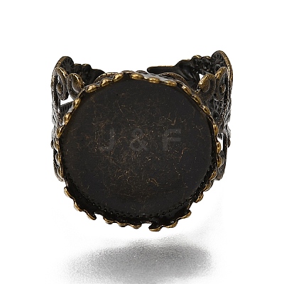 Antique Bronze Brass Filigree Ring Components X-KK-E477-AB-NF-1