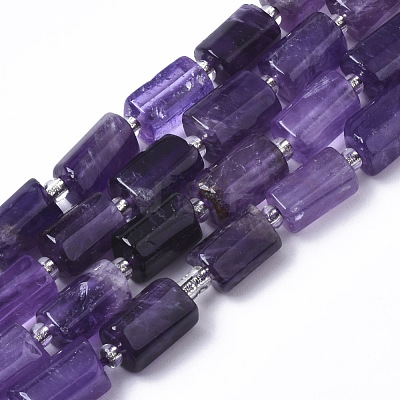 Natural Amethyst Beads Strands X-G-S345-8x11-004-1