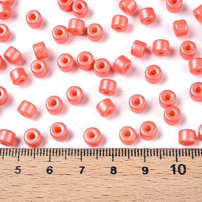 Baking Paint Pearlized Glass Seed Beads SEED-T008-03J-1