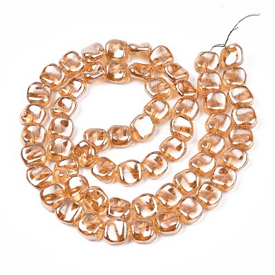 Electroplate Glass Beads Strand EGLA-S188-21-A03-1