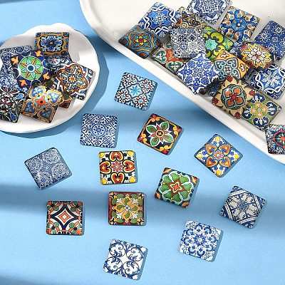 2Bags 2 Styles Glass Cabochons GGLA-YW0001-26-1