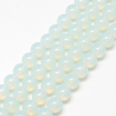 Baking Paint Glass Beads Strands X-DGLA-Q023-8mm-DB1-1
