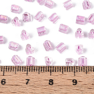 Transparent Inside Colours Glass Seed Beads SEED-T007-13C-1
