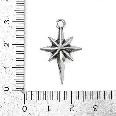 316 Surgical Stainless Steel Micro Pave Cubic Zirconia Pendants LS-STAS-G349-01AS-02-1