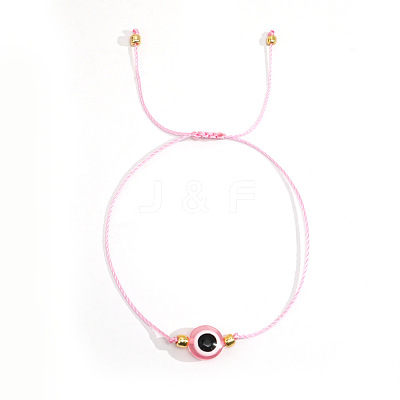 Bohemian Style Resin Evil Eye Bead Braided Bracelets BR6167-4-1