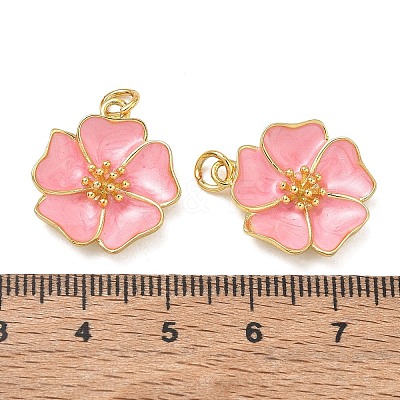 Brass Enamel Pendants KK-CBAD9DF-03G-F-1