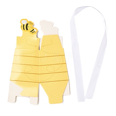 Trapezoid Shape with Bee Pattern Candy Packaging Box CON-F012-01-1
