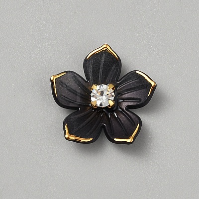 Transparent Resin Sakura Flower Bead Caps RESI-TAC0012-20B-1