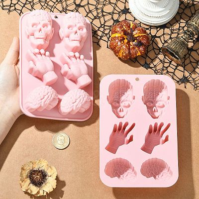 Skull Hand Brain Shaped Silicone Molds ST-CJ0043-058-1
