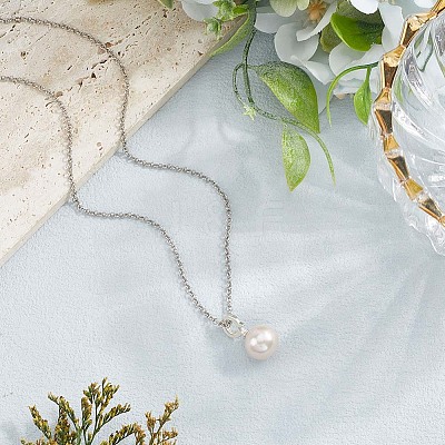 1Pc Natural Baroque Keshi Pearl Freshwater Pearl Round Pendants PEAR-BBC0001-25B-1