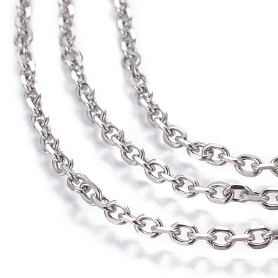 Tarnish Resistant 304 Stainless Steel Cable Chains CHS-P007-27P-04-1