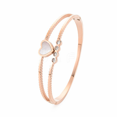 Natural Shell Heart Bangle with Rhinestone BJEW-N017-008RG-1