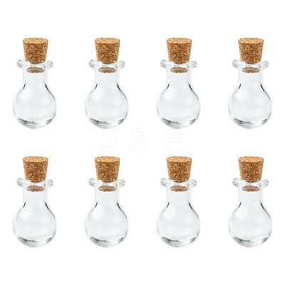 8Pcs Mini High Borosilicate Glass Bottle Bead Containers BOTT-FS0001-01-1