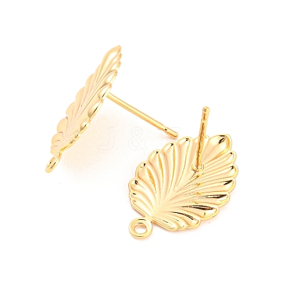 Rack Plating Brass Stud Earring Findings KK-M261-44G-1