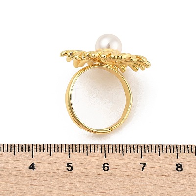 Sunflower Brass Finger Rings for Women RJEW-S622-02G-1