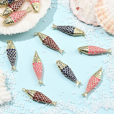 3Pcs 3 Colors Barss Pendants KK-YW0004-56-1
