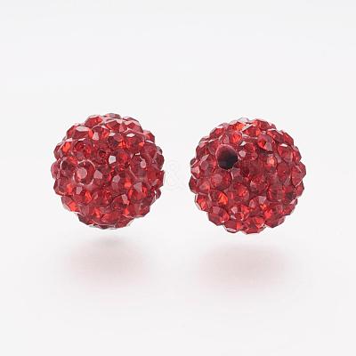 Polymer Clay Rhinestone Beads RB-K050-8mm-C22-1