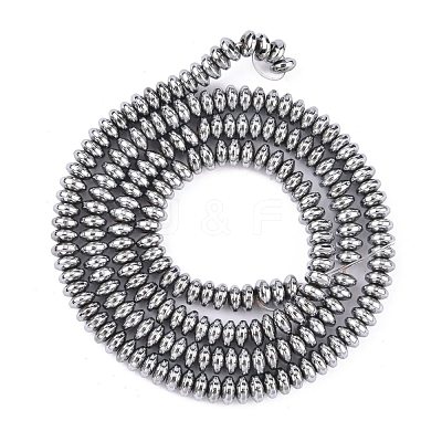 Non-Magnetic Synthetic Hematite Beads Strands G-C124-4x2mm-2-1
